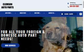 Clemson Auto Parts website