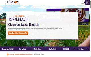 Clemson Community Primary Care website