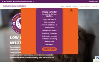 Clemson Paw Partners website