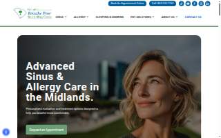 Columbia Breathe Free Sinus & Allergy Centers website
