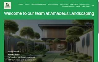 Amadeus landscaping and hauling website