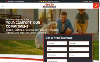 McGee Heating & Air Inc. website
