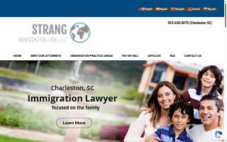Strang Immigration Law LLC of Goose Creek website