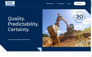Raby Construction website