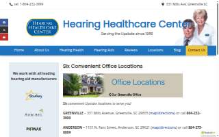 Hearing Healthcare Center website