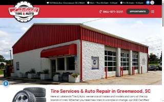 Lakelands Tire & Auto website