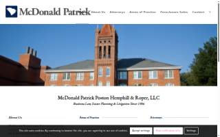 Mc Donald Patrick Law Firm website