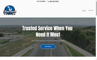 Barnes Towing website