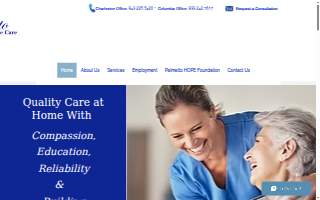 Palmetto Family Home Care of Hanahan website