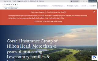 Correll Insurance Group of Hilton Head website