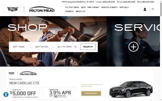 Hilton Head Cadillac website