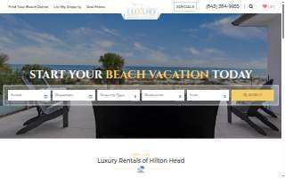 Luxury Rentals of Hilton Head website