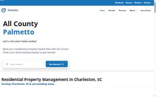 All County Palmetto Property Management of James Island website