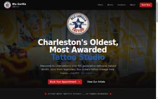 Blu Gorilla Tattoo website