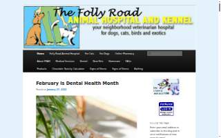 Folly Road Animal Hospital website