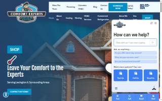 Comfort Experts Heating & Cooling website