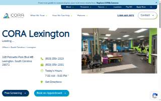 CORA Physical Therapy Lexington website