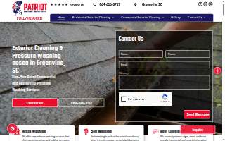 Patriot Professional Pressure Washing website