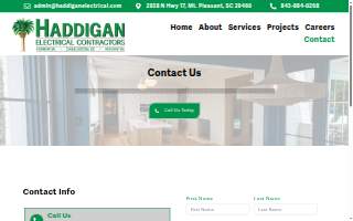 Haddigan Electrical Contractors website