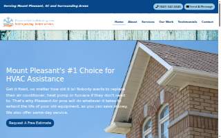 Pleasant Air Conditioning of Mount Pleasant website
