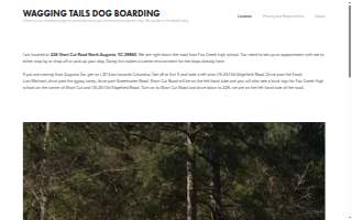 Wagging Tails Dog Boarding website