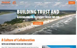 Trident Construction of North Charleston website