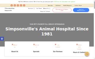 Cleveland Park Animal Hospital Simpsonville website