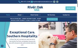 River Oak Vet website