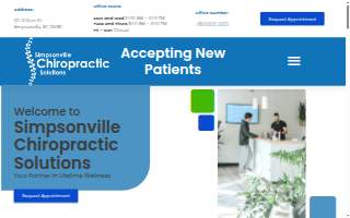 Simpsonville Chiropractic Solutions website