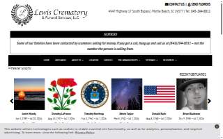 Lewis Crematory and Funeral Services,LLc website