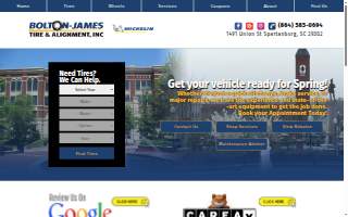 Bolton-James Tire & Alignment, Inc. website
