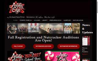 Artistic Edge Dance Center of Wade Hampton website