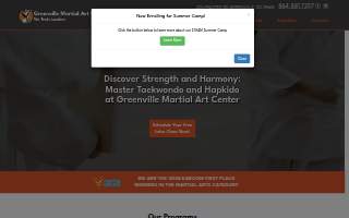 Greenville Martial Art Center website