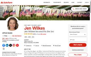 Jen Wilkes - State Farm Insurance Agent website