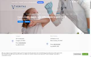 Veritas Urgent Care website