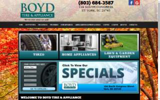 Boyd Tire & Appliance website