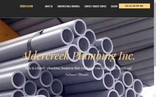 Aldercreek Plumbing website