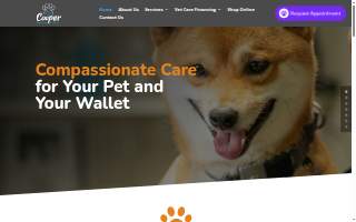 Cooper Animal Clinic website