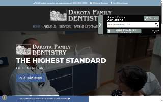 Dakota Family Dentistry website