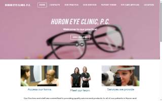 Huron Eye Clinic, P.C. website