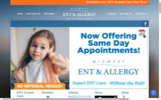 Midwest ENT & ALLERGY, Mitchell website