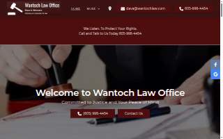 Wantoch Law Office website