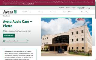 Avera Acute Care — Pierre website