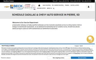 Beck Motor Company - Service Department website