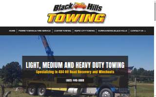 Black Hills Towing website