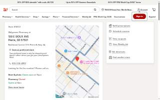 Walgreens Pharmacy website