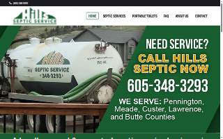 Hills Septic and Portable Toilets website