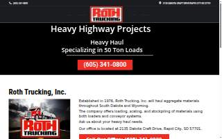 Roth Trucking, Inc. website