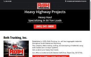 Roth Trucking website