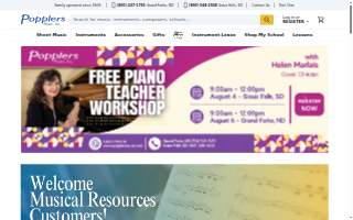 Popplers Music Inc website